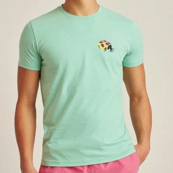 EUC‎ Bonobos Heather Green Graphic Ladybug Tee M - Picture 8 of 9